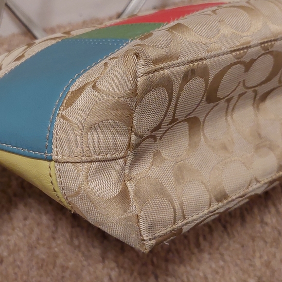 ❤️SALE! COACH Signature Stripe Muti Stripe Tote Bag - Picture 6 of 16